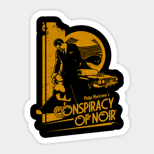 CONSPIRACY OF NOIR (OCHER) Sticker by GhiniPig